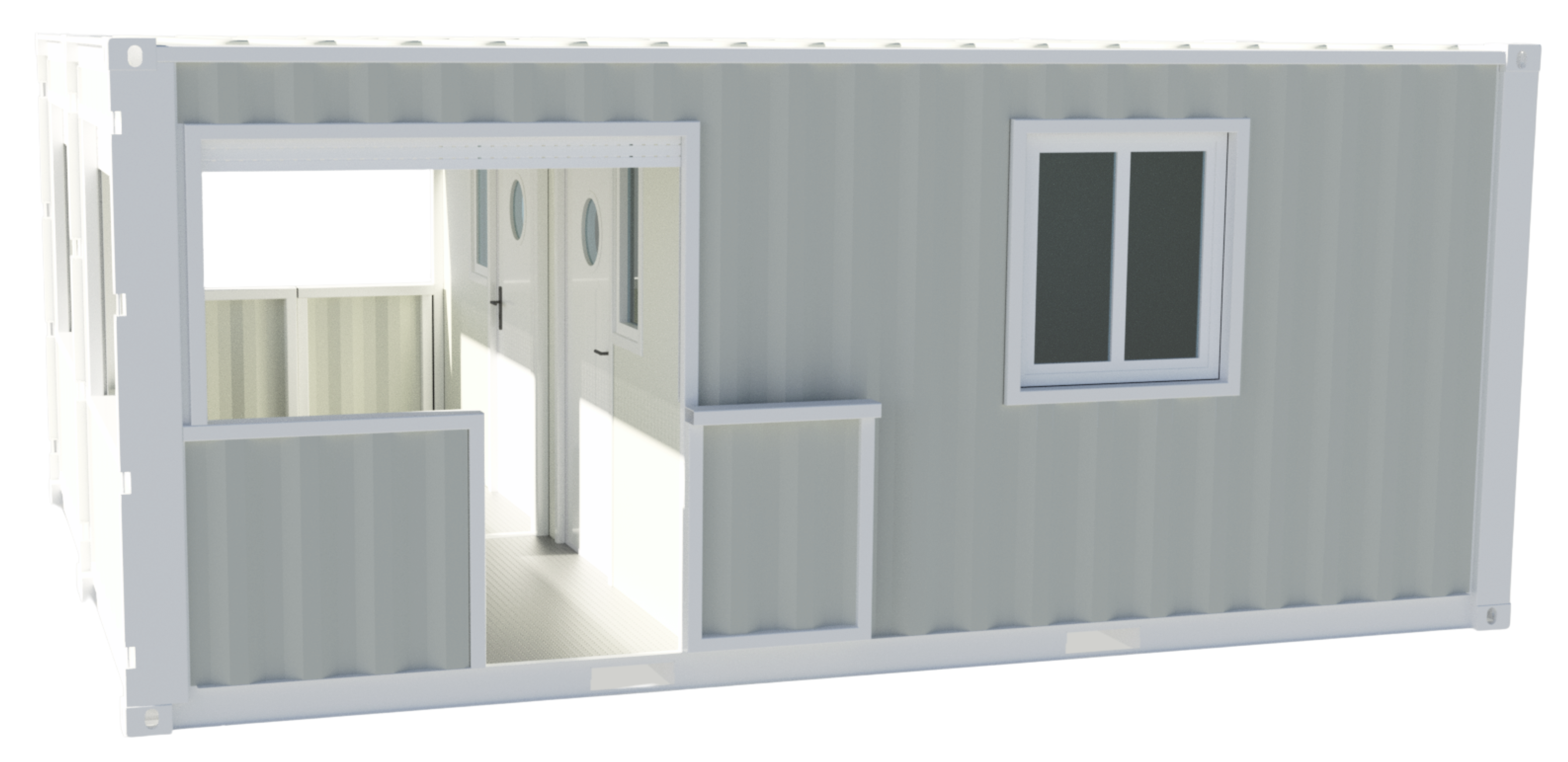 Rendu 3D d'un container transformé