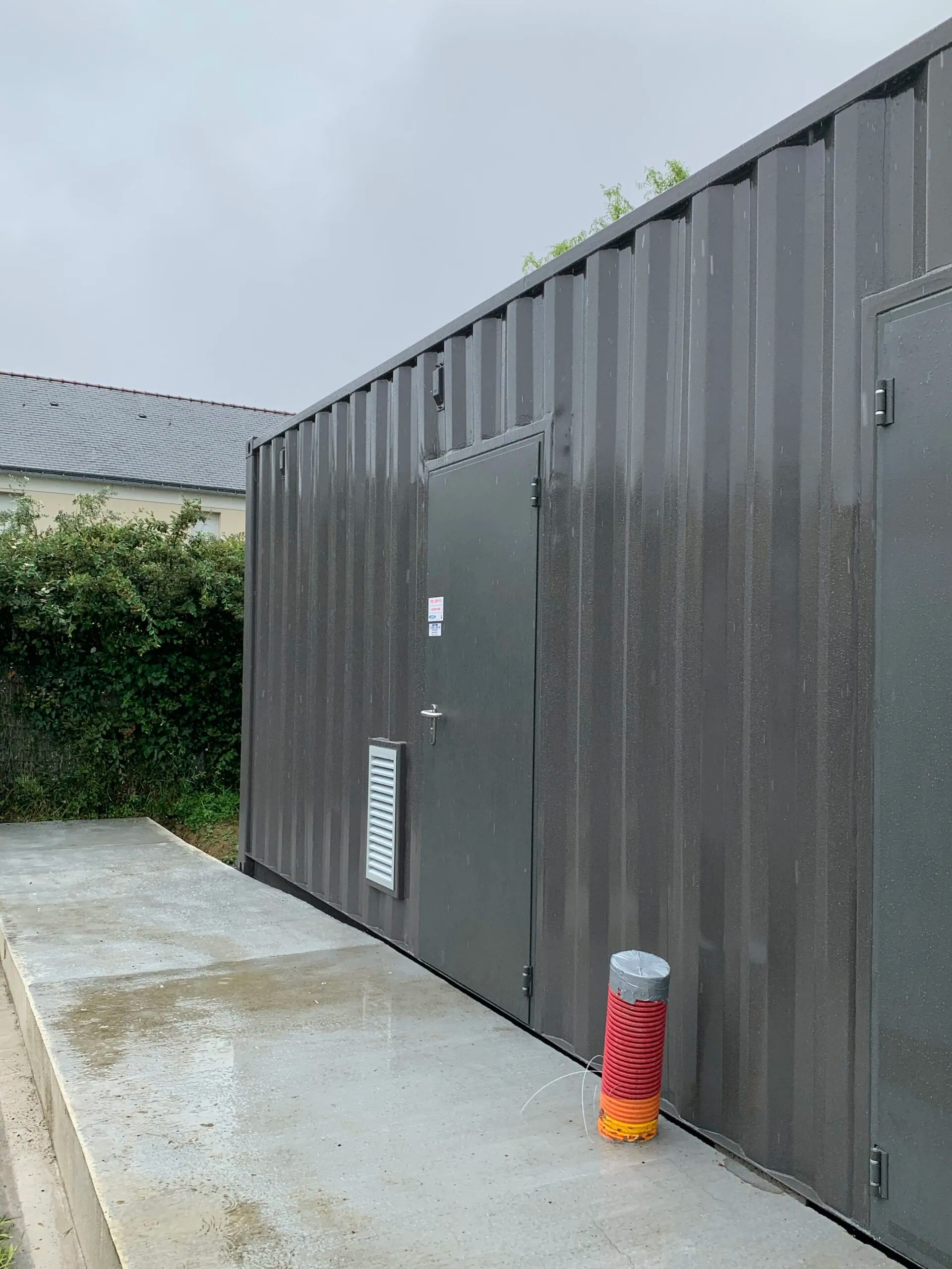 Container aménagé en chaufferie